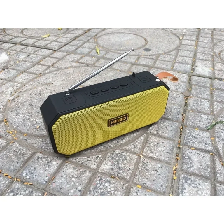 Kimiso KMS-221 φορητό ηχείο ,10W, Bluetooth 5.0,FM, Usb, MicroSd, 1200mAH, σε κίτρινο χρώμα