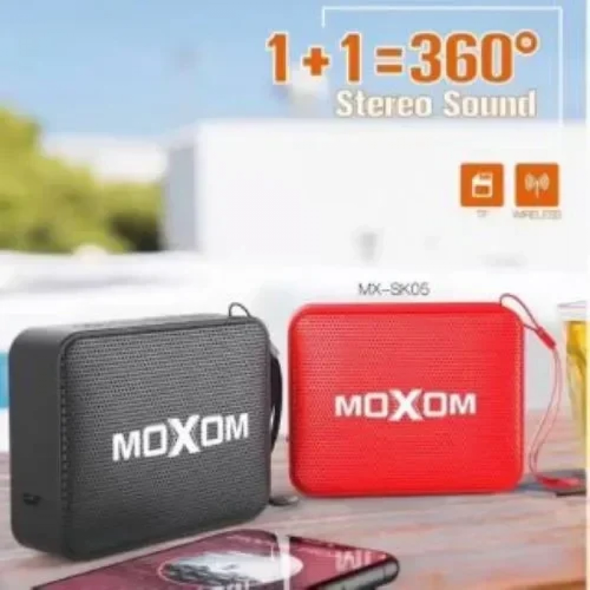 Φορητό Ηχείο Bluetooth Moxom MX-SK05, σε μαύρο χρώμα