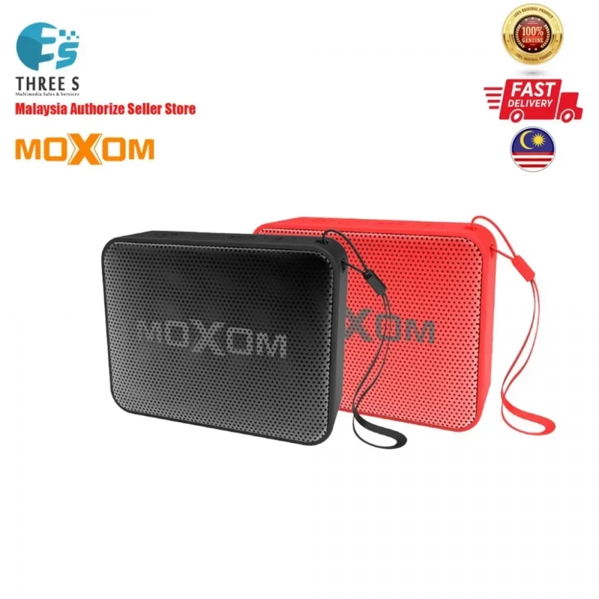 Φορητό Ηχείο Bluetooth Moxom MX-SK05, σε κόκκινο χρώμα