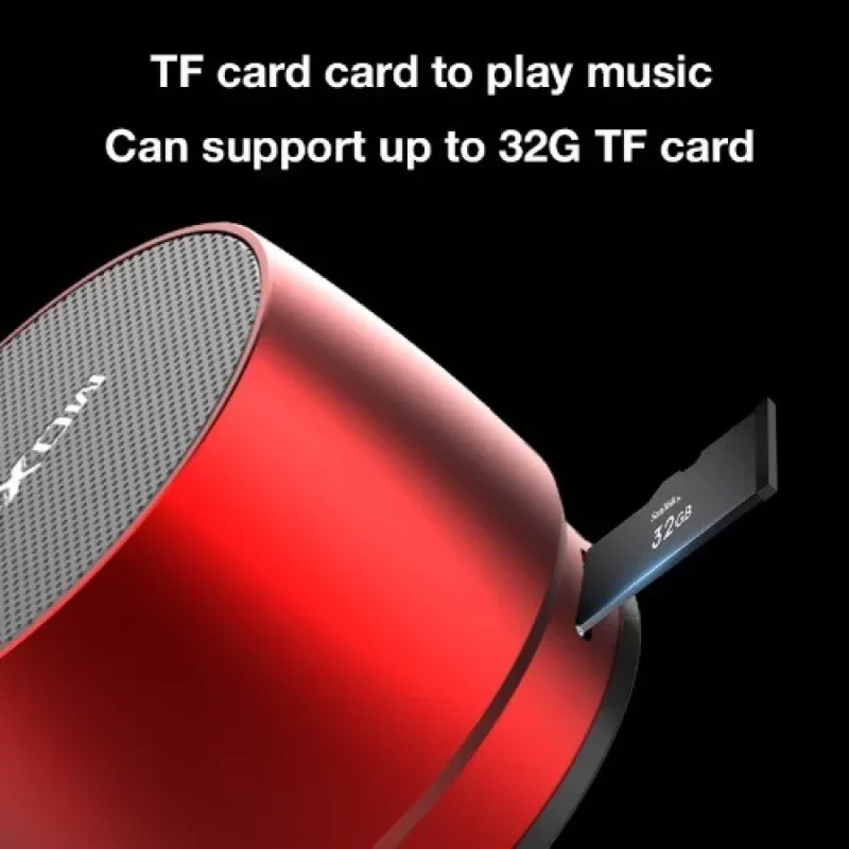Φορητό Ηχείο Bluetooth Moxom MX-SK03, σε κόκκινο χρώμα