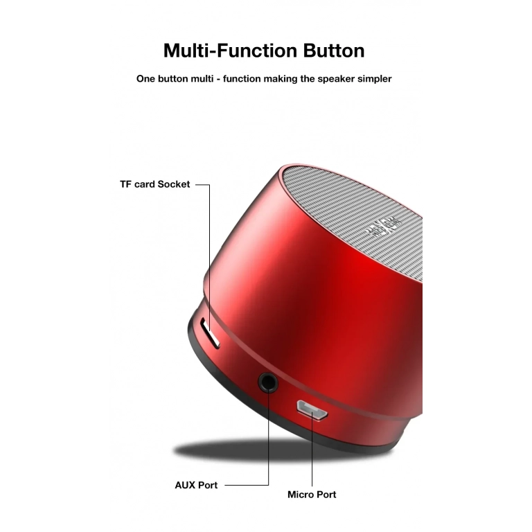 Φορητό Ηχείο Bluetooth Moxom MX-SK03, σε κόκκινο χρώμα