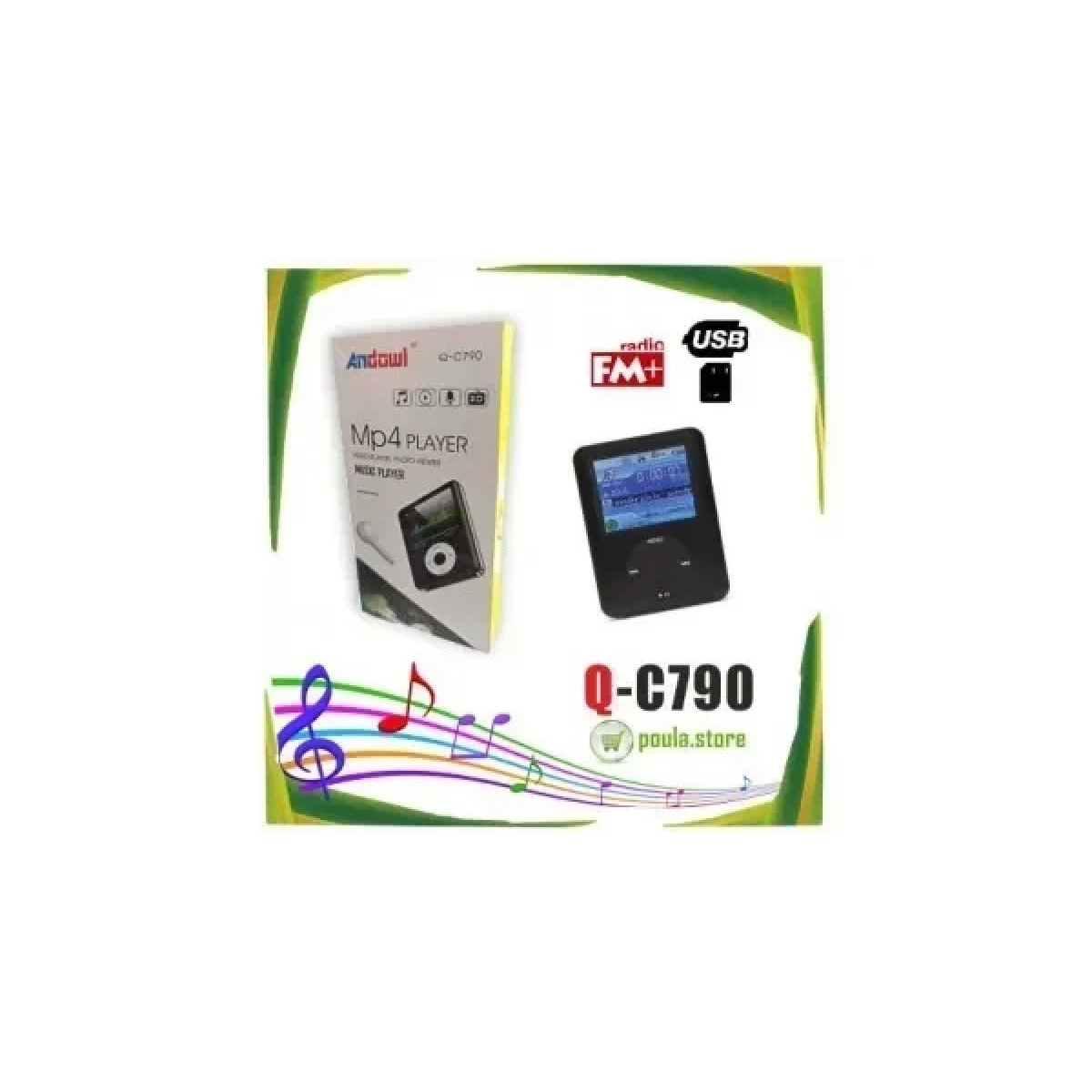 Player MP4 & Ράδιοφωνο Multimedia οθόνη TFT 1,8 ιντσών Andowl Q-C790