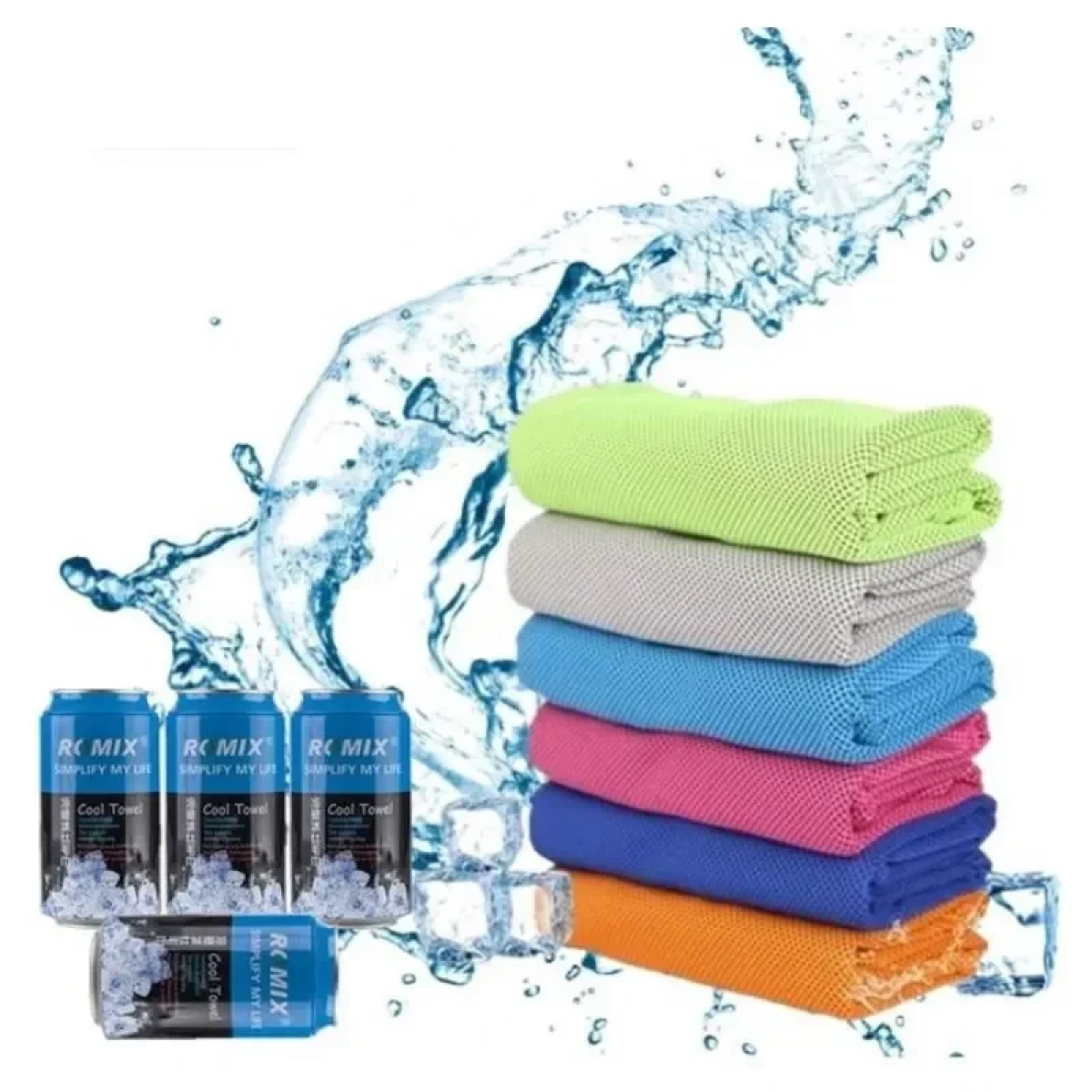 Πετσέτα Γυμναστηρίου Ψύξης Romix Cool Towel, σε μπλε χρώμα