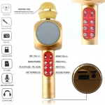 Ασύρματο Bluetooth Μικρόφωνο HI-FI Ηχείο WSTER WS-1816, σε χρυσό χρώμα