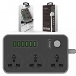 Πολύμπριζο LDNIO SC3604 με 6 θέσεις USB