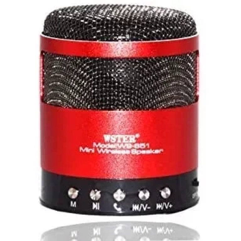 Μini Bluetooth Ηχείο WS-851, σε κόκκινο χρώμα