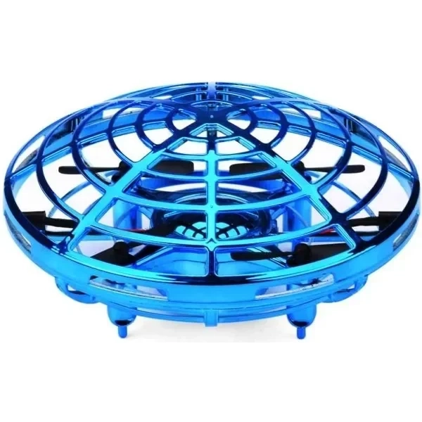 UFO Interactive Aircraft MINI-DRONE Without Radio Control, σε γαλάζιο χρώμα