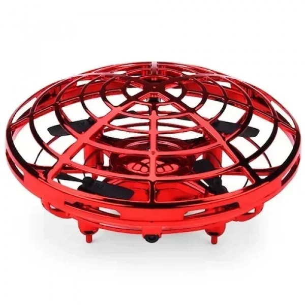 UFO Interactive Aircraft MINI-DRONE Without Radio Control, σε κόκκινο χρώμα