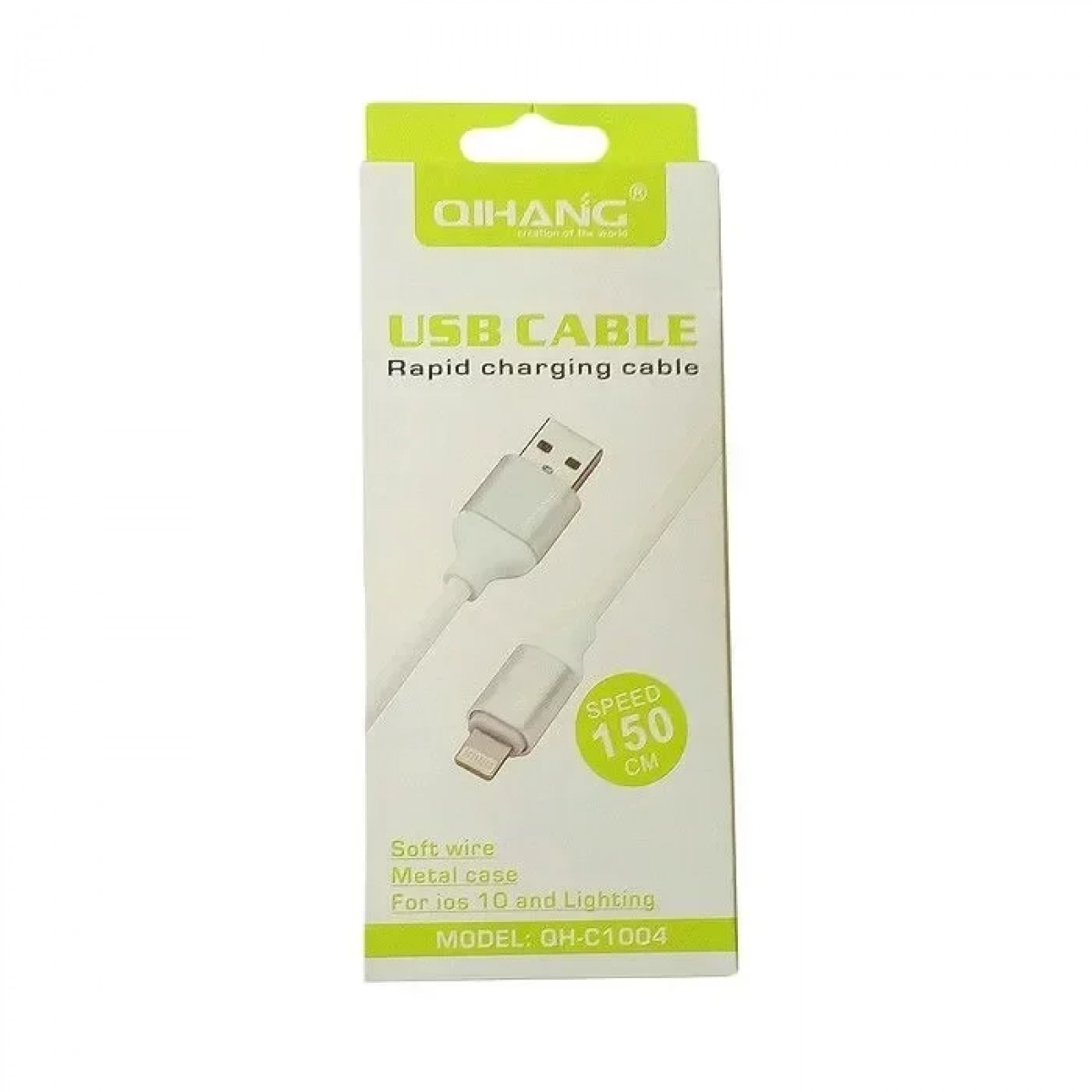 Καλώδιο Qihang (QH-C1004) USB To Lightning 1.5m, σε λευκό χρώμα