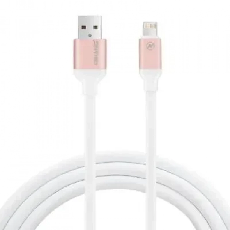 Καλώδιο Qihang (QH-C1004) USB To Lightning 1.5m, σε ροζ/χρυσό χρώμα
