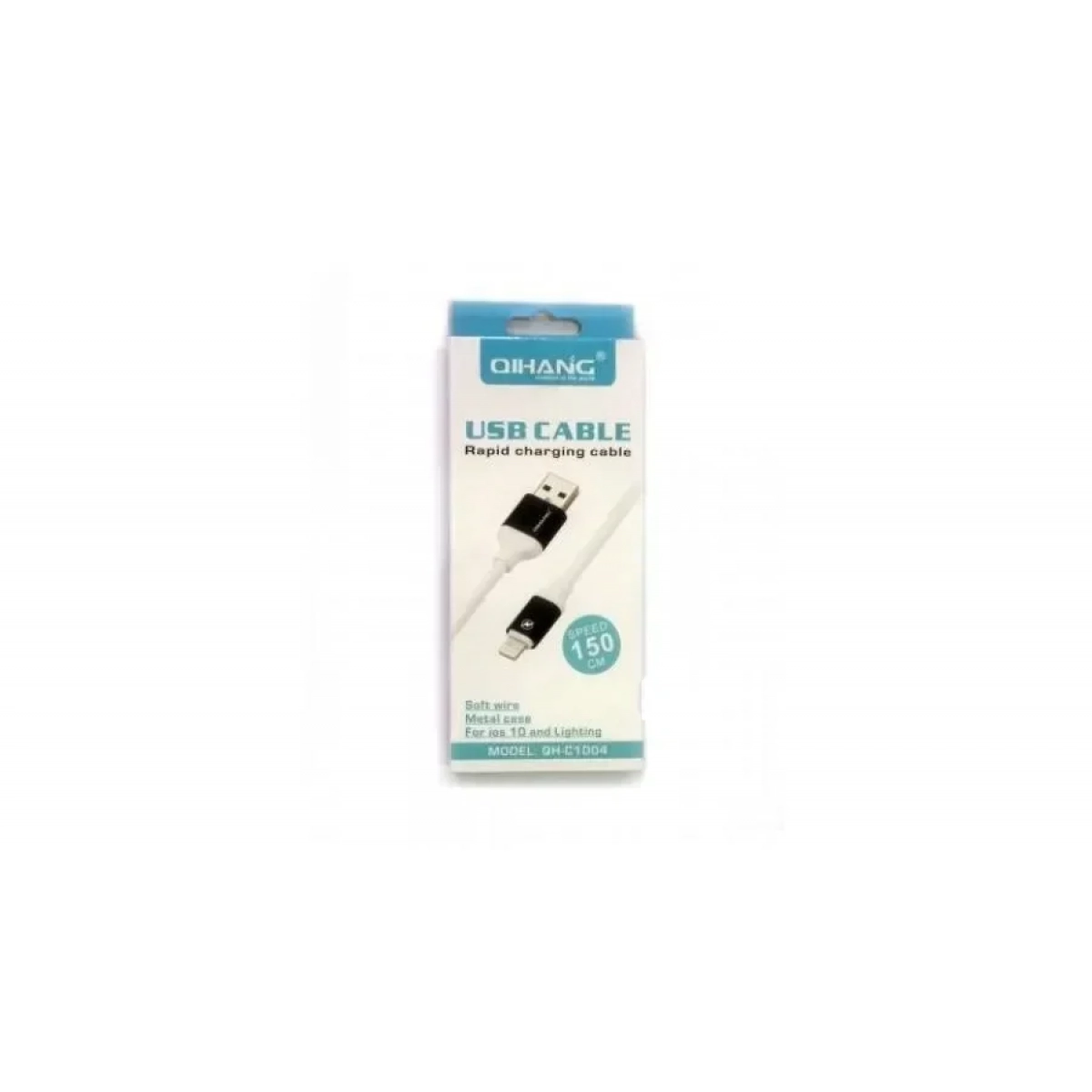Καλώδιο Qihang (QH-C1004) USB To Lightning 1.5m, σε μαύρο χρώμα
