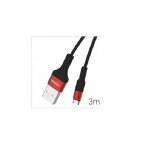 Καλώδιο Φόρτισης Moxom CC-55 Braided Cable Μicro-USB 3m, σε κόκκινο χρώμα
