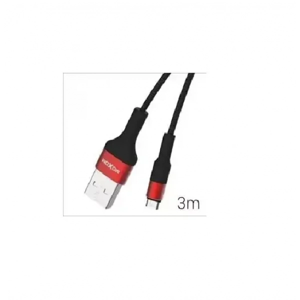 Καλώδιο Φόρτισης Moxom CC-55 Braided Cable Μicro-USB 3m, σε κόκκινο χρώμα