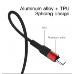 Καλώδιο Φόρτισης Moxom CC-55 Braided Cable Μicro-USB 2m, σε κόκκινο χρώμα