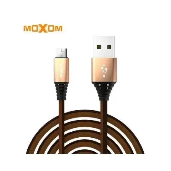 Καλώδιο Φόρτισης Moxom CC-55 Braided Cable Μicro-USB 2m, σε χρυσό χρώμα