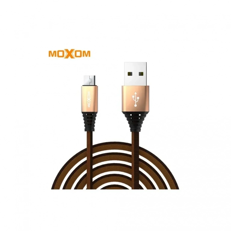Καλώδιο Φόρτισης Moxom CC-55 Braided Cable Μicro-USB 1m, σε χρυσό χρώμα