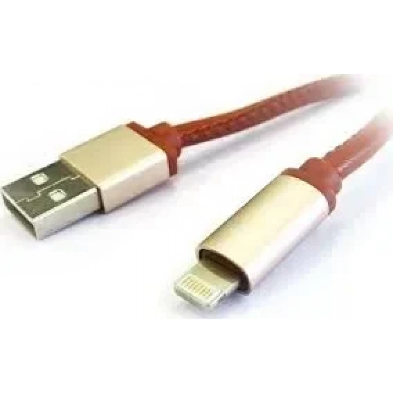 Καλώδιο Δεδομένων USB to Lightning Mizoo X19 Γρήγορη Φόρτιση 1.0m, σε καφέ χρώμα
