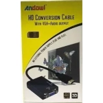 HDMI Αρσενικό Σε VGA Θηλυκό Αντάπτορας Andowl Q-307, σε μαύρο χρώμα