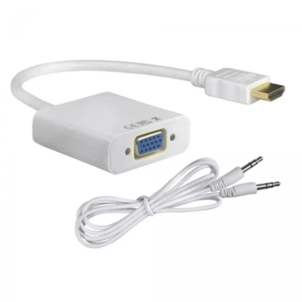 HDMI Αρσενικό Σε VGA Θηλυκό Αντάπτορας Andowl Q-307, σε λευκό χρώμα