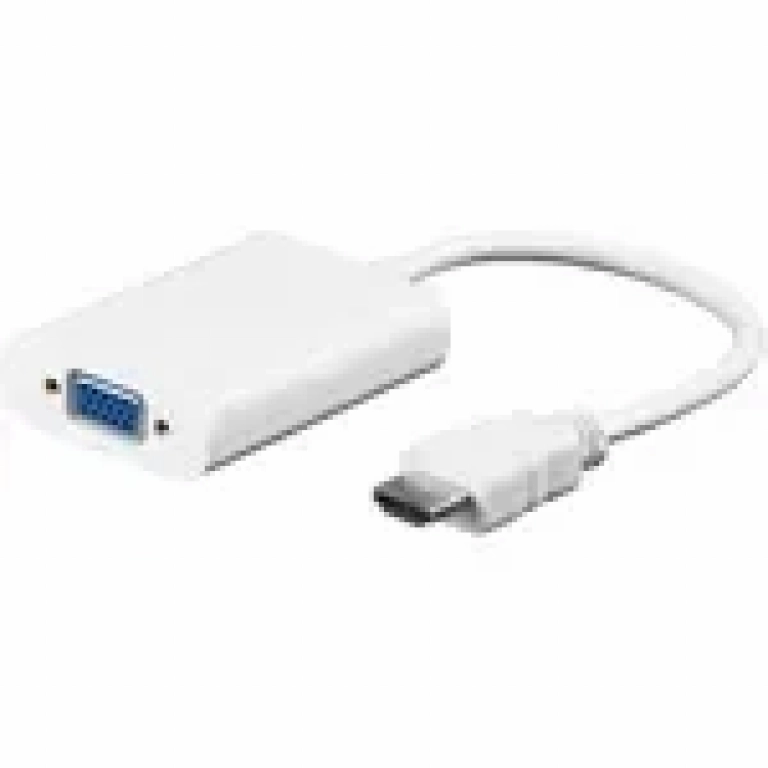 HDMI Αρσενικό Σε VGA Θηλυκό Αντάπτορας Andowl Q-307, σε λευκό χρώμα
