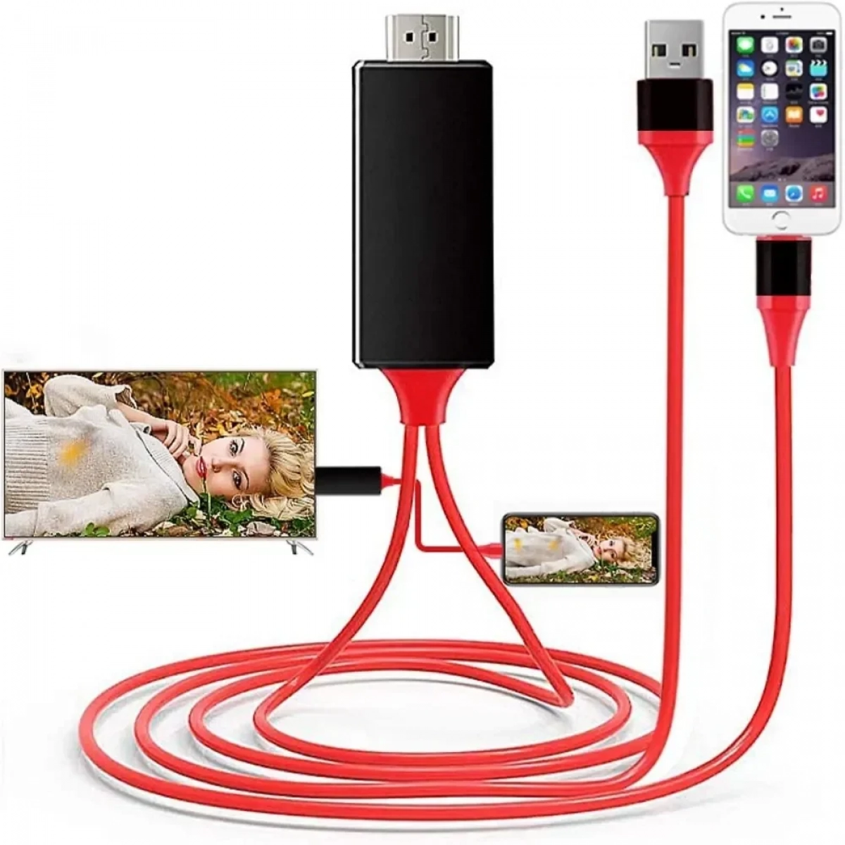 Καλώδιο Προβολής Οθόνης iPhone ή iPad σε HD Τηλεόραση - Type-C to HDMI Cable ΟΕΜ
