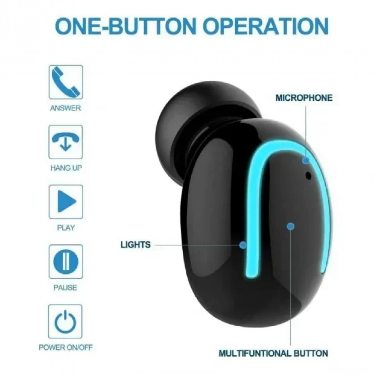 Ασύρματο ηλιακό ακουστικό bluetooth Handsfree με ηλιακή φόρτιση Andowl Q-B02 - Image 2