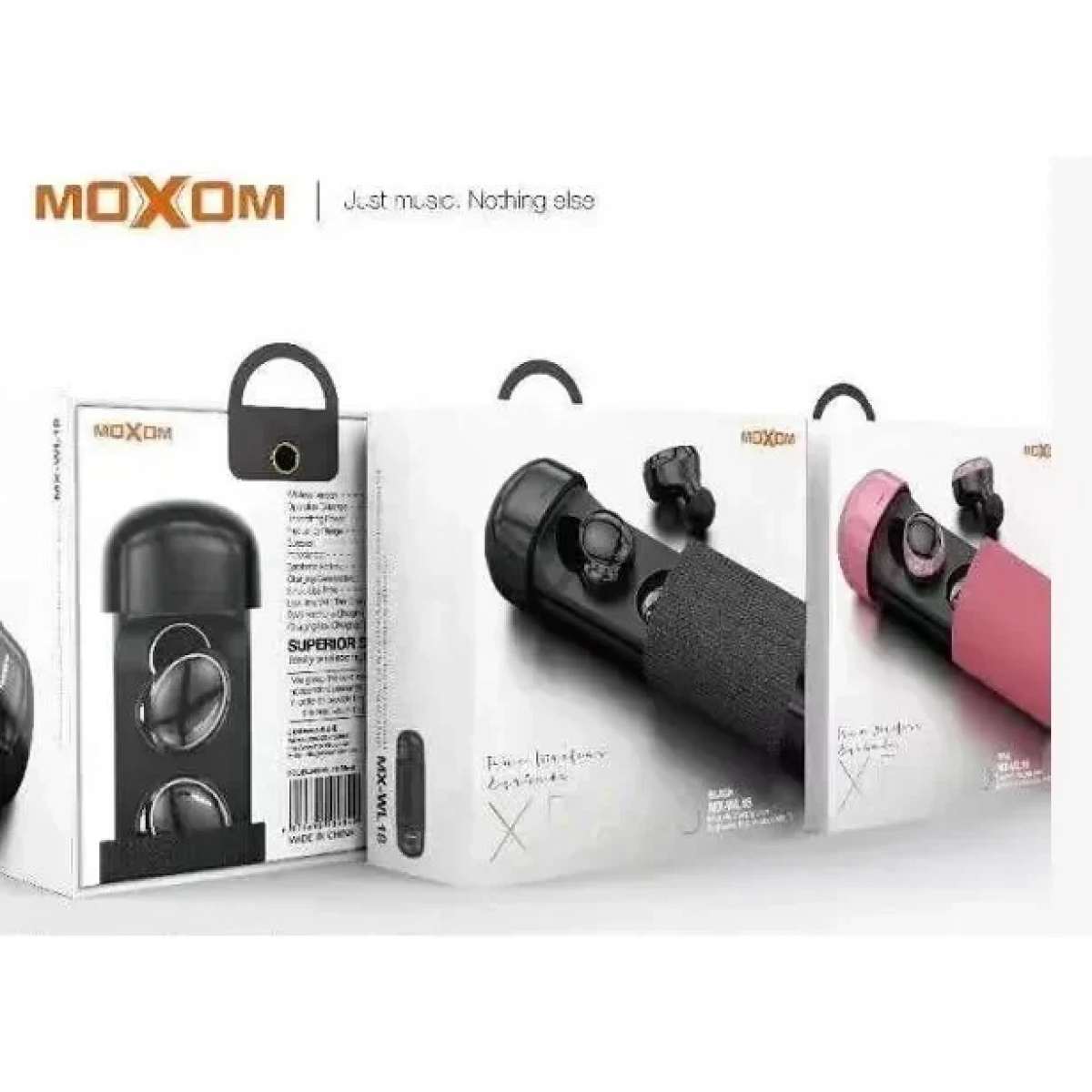 Ακουστικά Moxom MX-WL18 wireless Bluetooth headset, σε μαύρο χρώμα