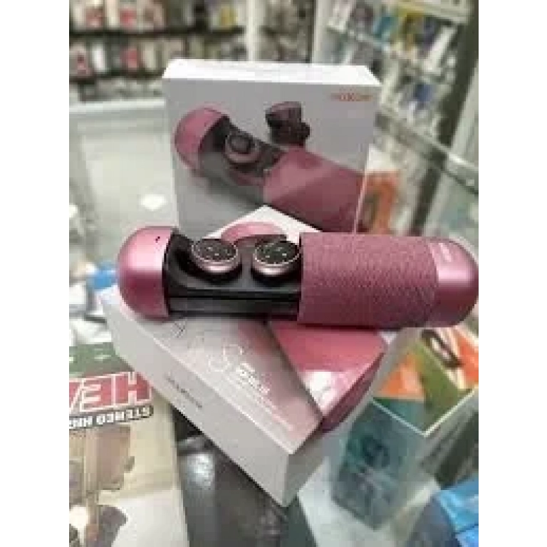 Ακουστικά Moxom MX-WL18 wireless Bluetooth headset, σε ροζ χρώμα