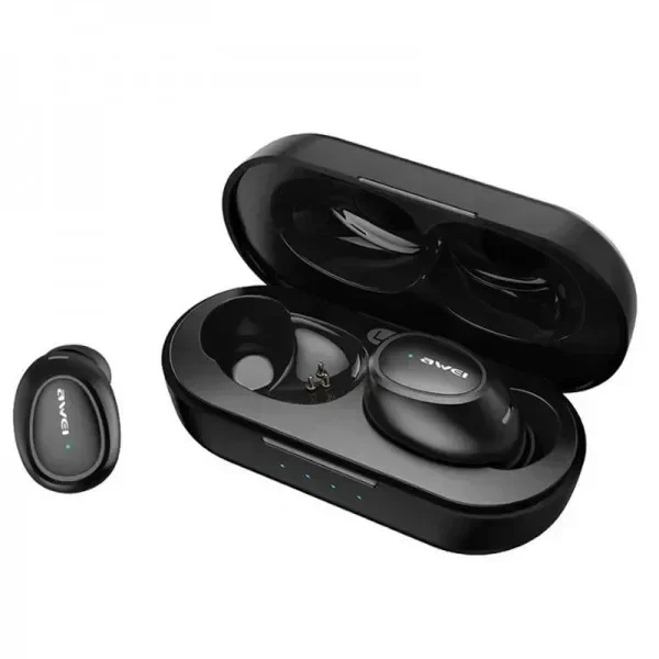 Ασύρματα Bluetooth Ακουστικά με Βάση Φόρτισης Awei T16, σε μαύρο χρώμα