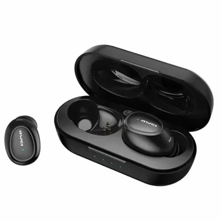 Ασύρματα Bluetooth Ακουστικά με Βάση Φόρτισης Awei T16, σε μαύρο χρώμα
