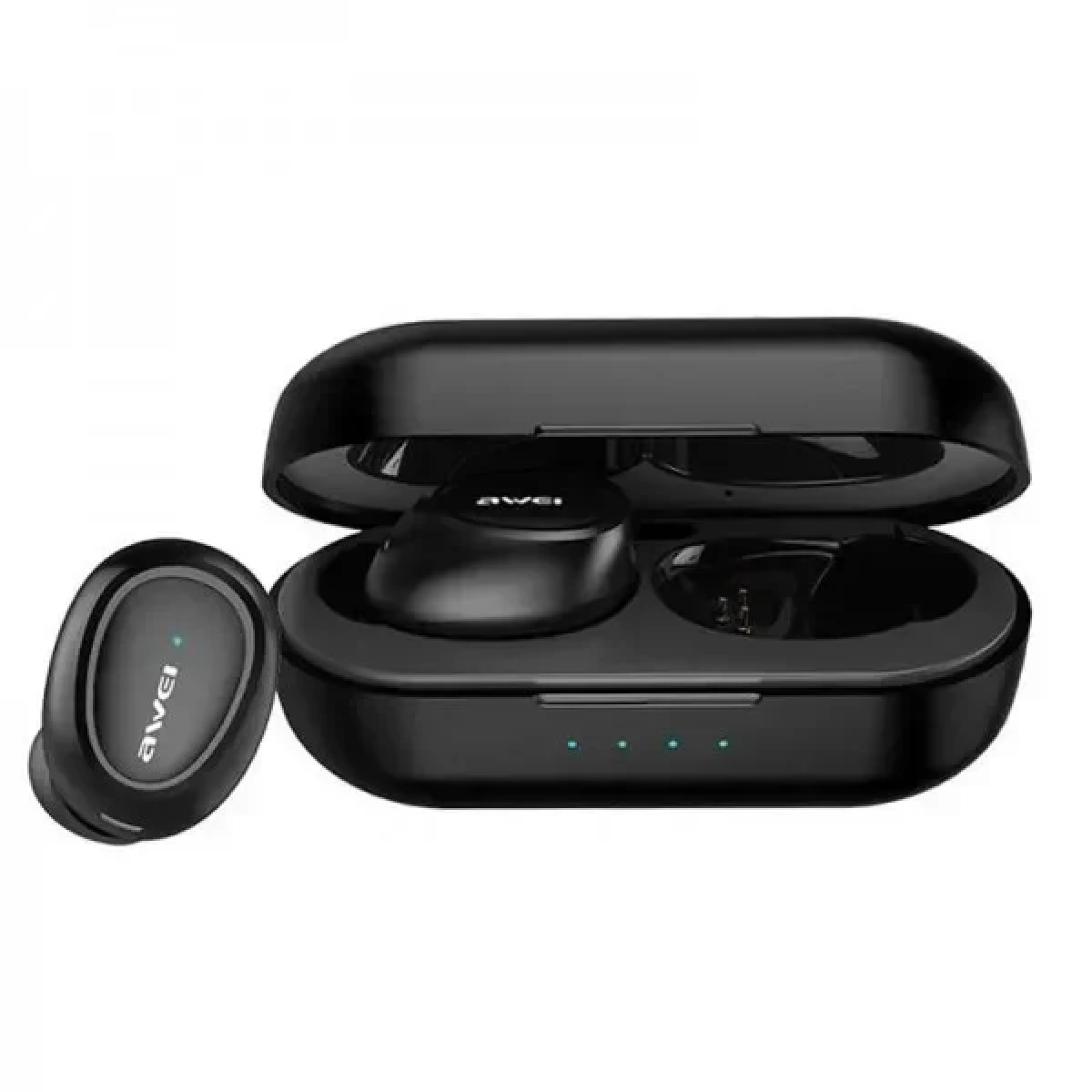 Ασύρματα Bluetooth Ακουστικά με Βάση Φόρτισης Awei T16, σε μαύρο χρώμα