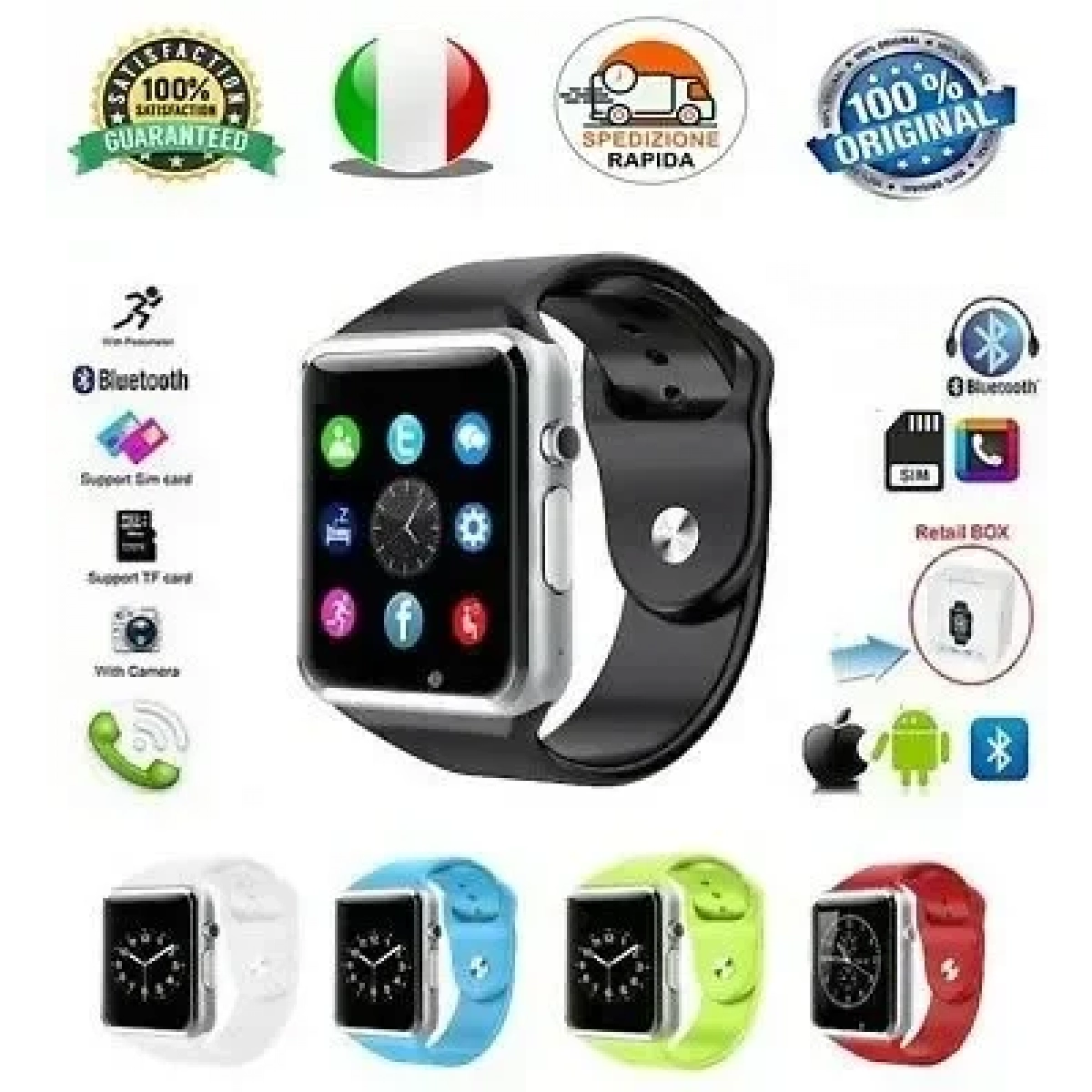 Ρολόι Smartwatch Bluetooth Q-A4 Andowl