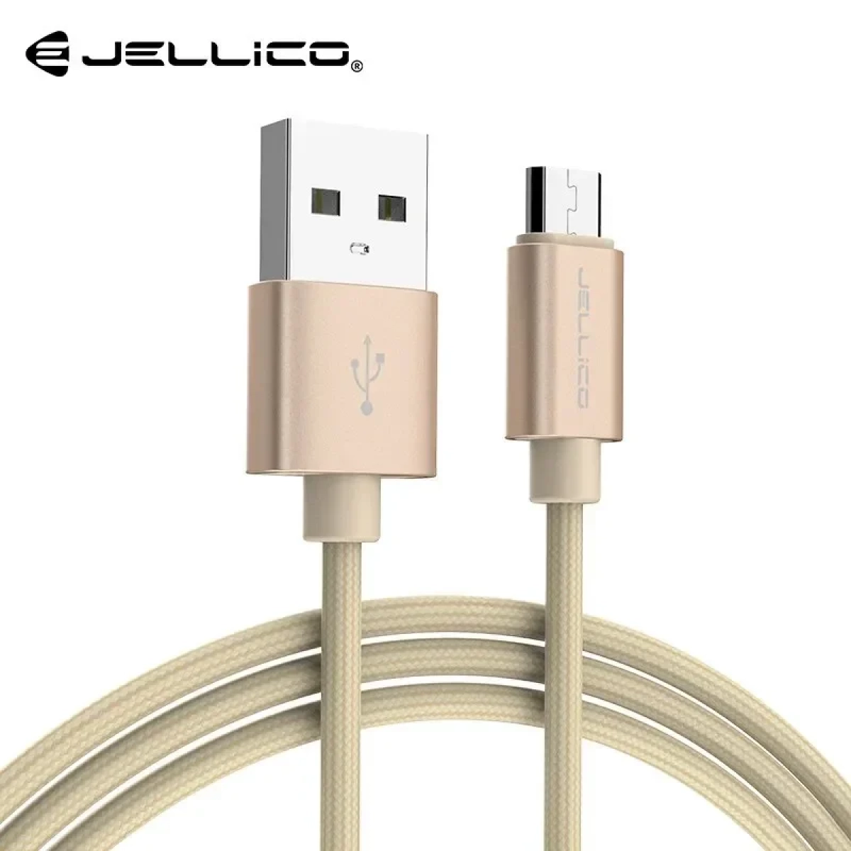 Καλώδιο δεδομένων και φόρτισης Micro USB Jellico GS-10 IPHONE 5/6/6s/7/8/SE IPAD, σε χρυσό χρώμα
