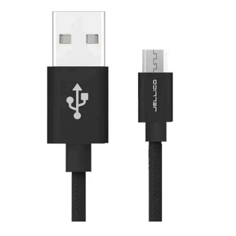 Καλώδιο δεδομένων και φόρτισης Micro USB Jellico GS-10 IPHONE 5/6/6s/7/8/SE IPAD, σε μαύρο χρώμα