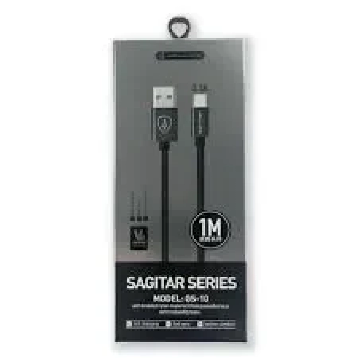 Καλώδιο δεδομένων και φόρτισης Micro USB Jellico GS-10 IPHONE 5/6/6s/7/8/SE IPAD, σε μαύρο χρώμα