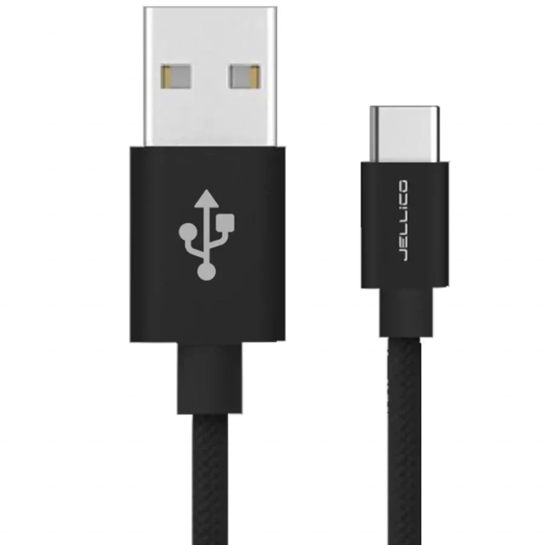 Καλώδιο δεδομένων και φόρτισης Type-C Jellico GS-10 IPHONE 5/6/6s/7/8/SE IPAD, σε μαύρο χρώμα