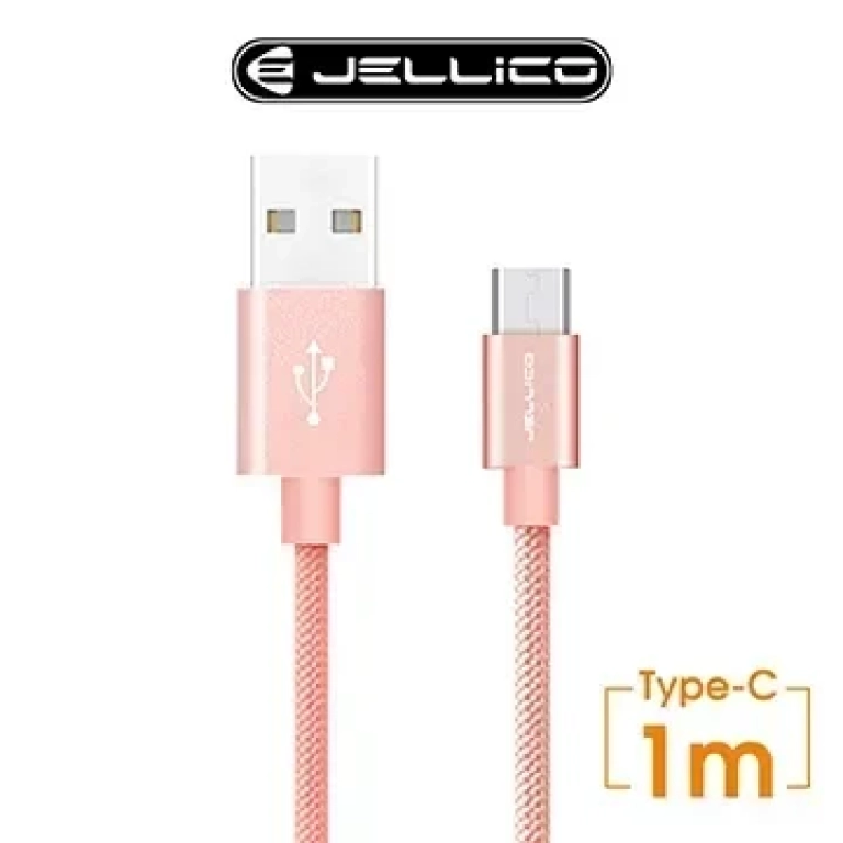 Καλώδιο δεδομένων και φόρτισης Type-C Jellico GS-10 IPHONE 5/6/6s/7/8/SE IPAD, σε ροζ χρώμα
