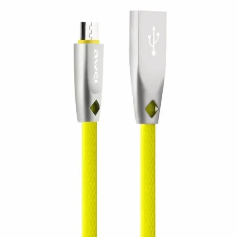 Καλώδιο Awei CL-96 Usb A to Micro, σε κίτρινο χρώμα