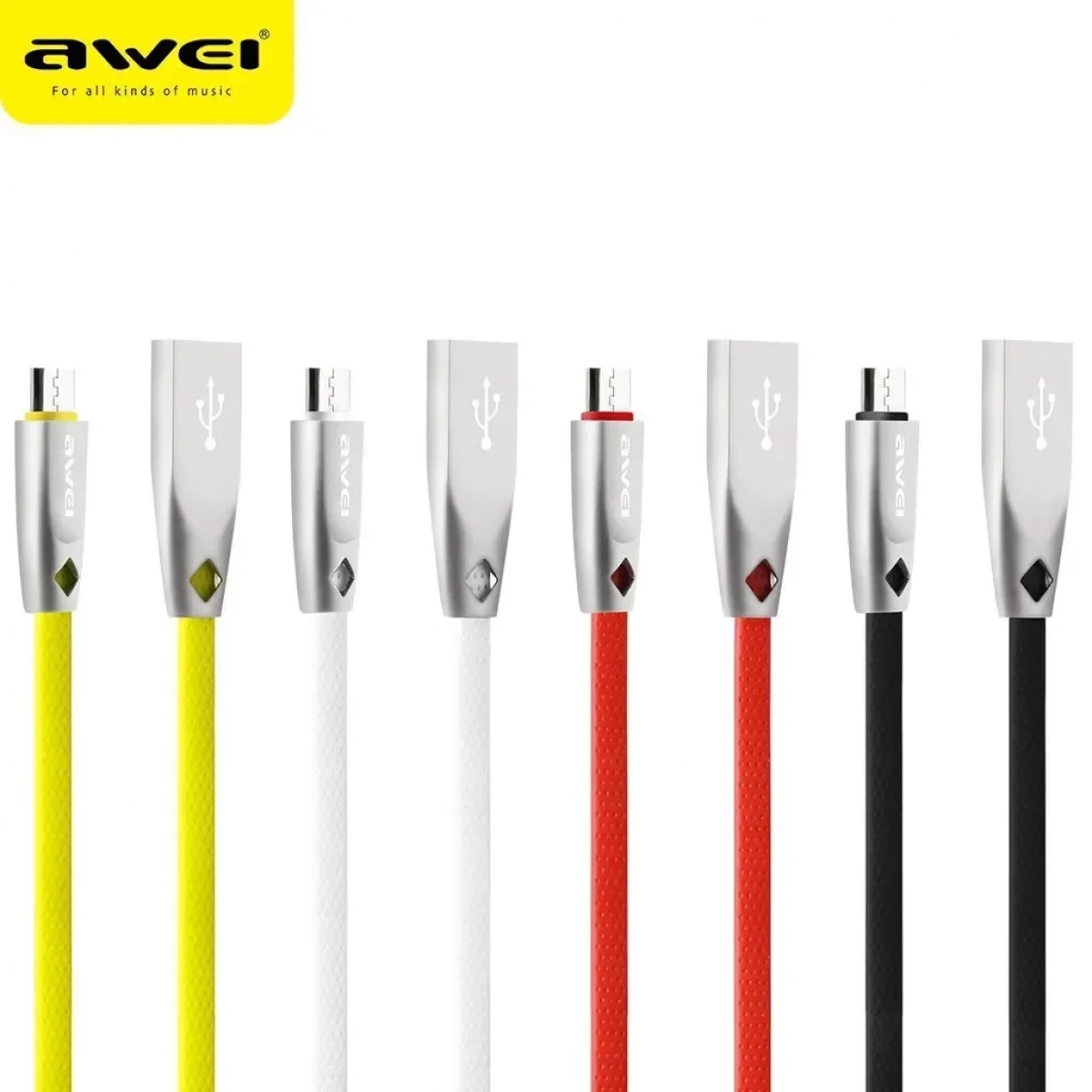 Καλώδιο Awei CL-96 Usb A to Micro, σε κίτρινο χρώμα