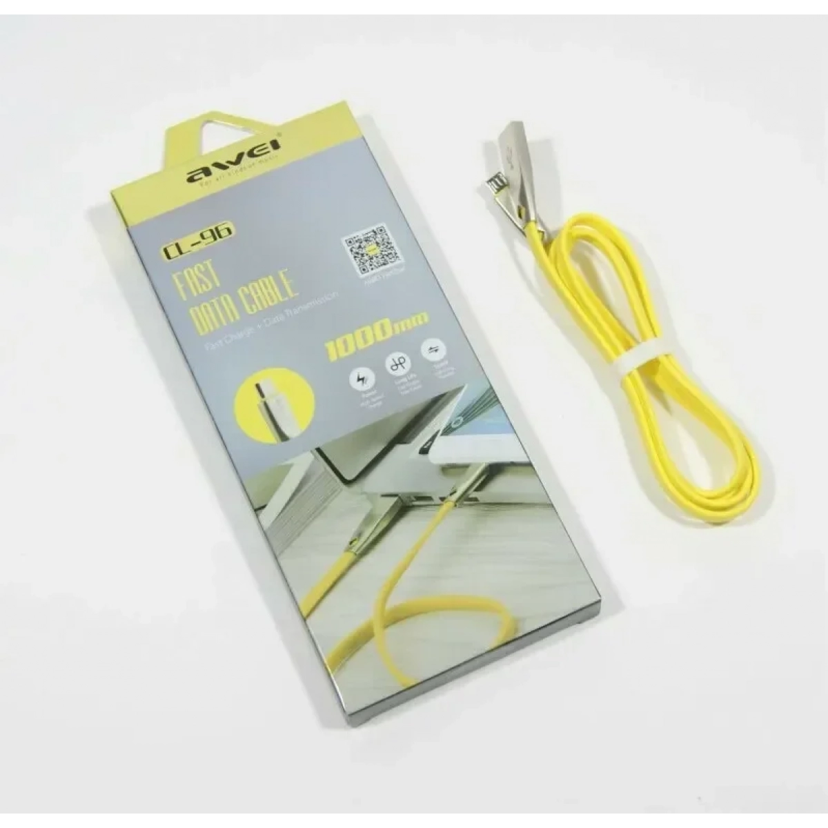 Καλώδιο Awei CL-96 Usb A to Micro, σε κίτρινο χρώμα