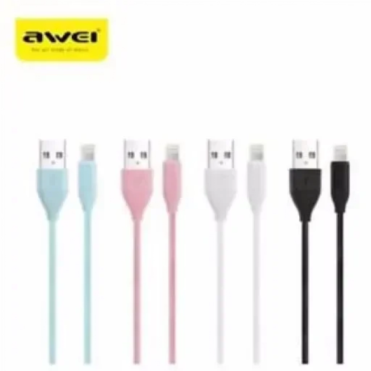 Καλώδιο φόρτισης δεδομένων AWEI CL 93 Lightning, σε μαύρο χρώμα