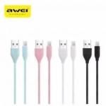 Καλώδιο φόρτισης δεδομένων AWEI CL 93 Lightning, σε μαύρο χρώμα