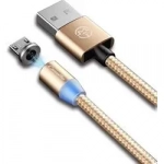 Καλώδιο CaseMe Android Magnetic Charger Cable Fast Charging Micro USB, σε χρυσό χρώμα