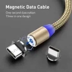 Καλώδιο CaseMe Android Magnetic Charger Cable Fast Charging Micro USB, σε χρυσό χρώμα