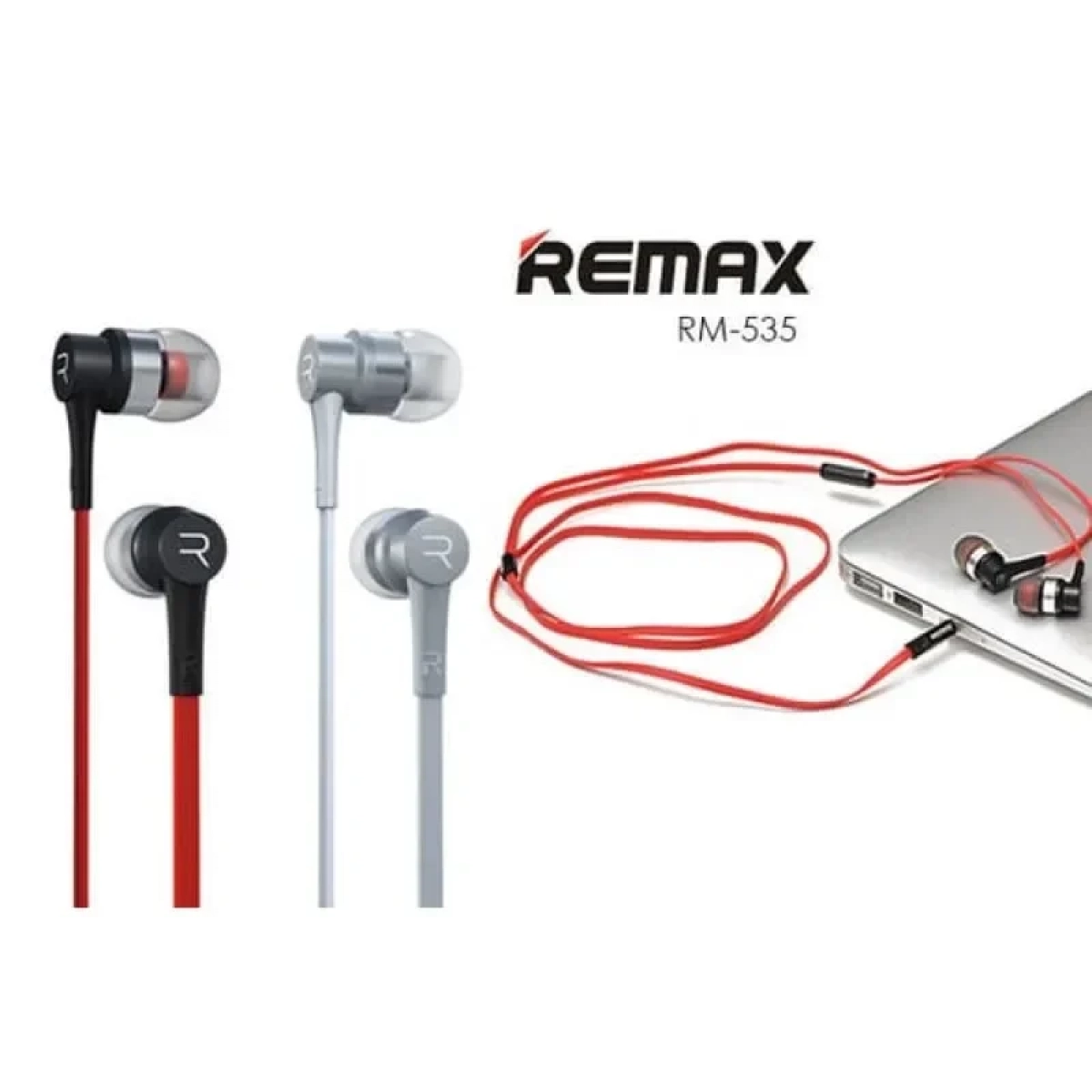 Ακουστικά Handsfree Remax Earphone RM-535i, σε κόκκινο χρώμα