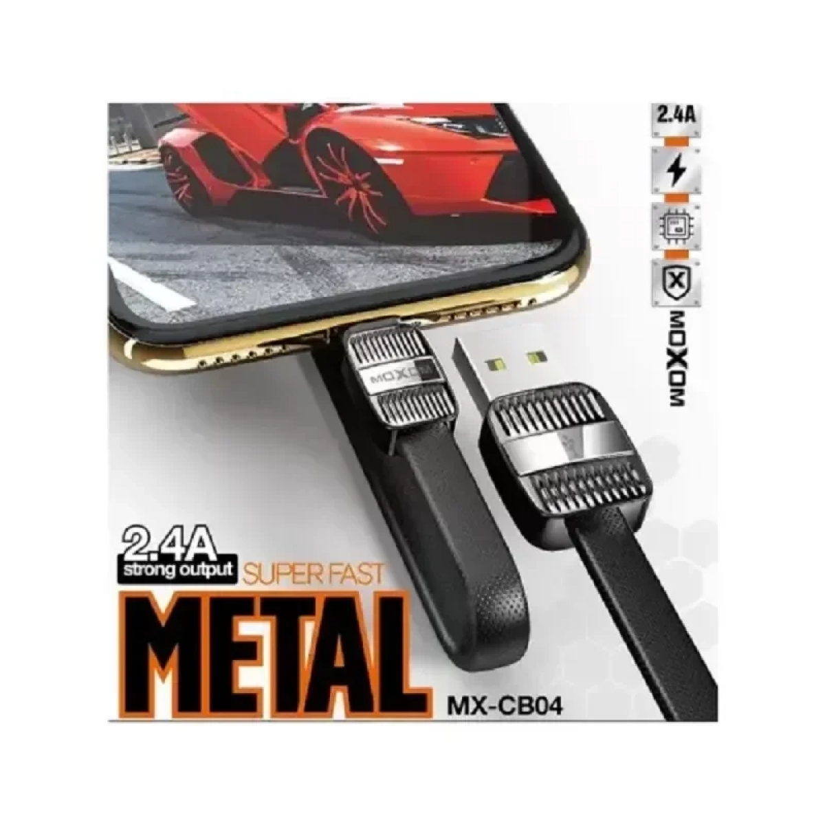 Καλώδιο Σύνδεσης/Φόρτισης Moxom MX-CB04 Micro Cable 2.4A (1m)