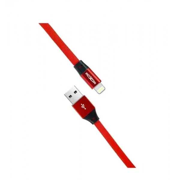 Καλώδιο Σύνδεσης/Φόρτισης Moxom MX-CB06 Cable Lightning 2.4A (1m), σε κόκκινο χρώμα