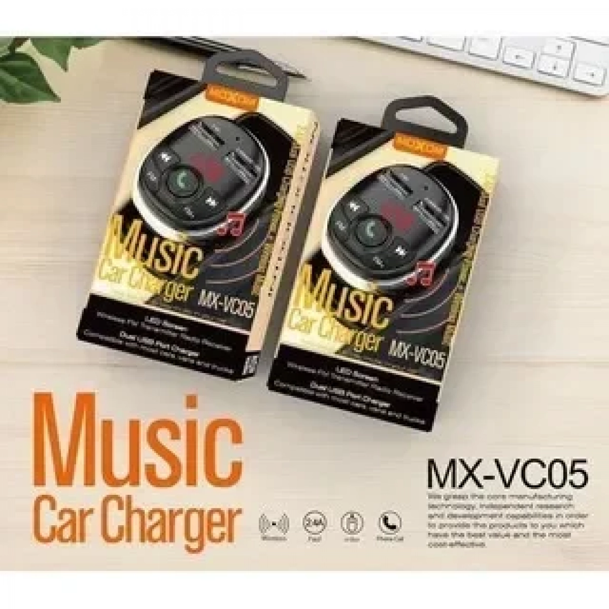 Moxom MX-VC05 Music Car Charger Dual USB Port Charger