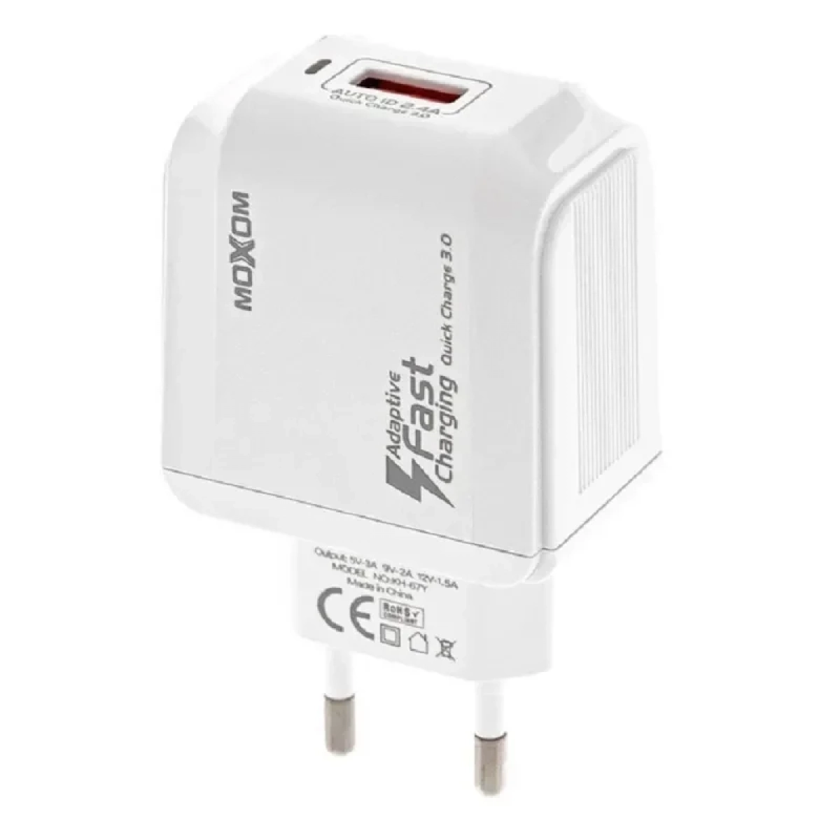Φορτιστής MOXOM KH-67Y Quick Charge 3.0 USB – Micro USB Καλώδιο