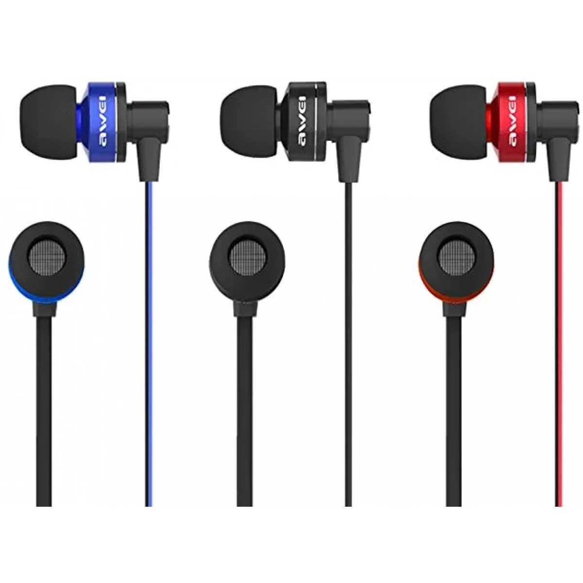 Ακουστικά In-Ear Awei ES-690Μ Jack-3.5mm, σε κόκκινο χρώμα